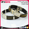 Atacado personalizado artesanal mens blanks pulseira de couro